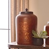 Ashley Furniture Signature Design Accents Odalis Orange/Tan Jar