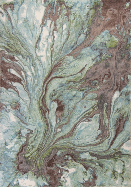 13'2" X 10'2" Seafoam Watercolors Area Rug