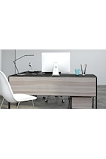 BDI Sigma Contemporary Desk with Glass Top