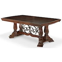 Traditional Rectangular Dining Table with Two 20" Leaves