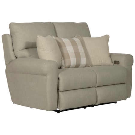 Lay Flat Power Reclining Loveseat