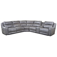 Sectional Sofa with 5 Seats and Cup Holders and Power Headrests