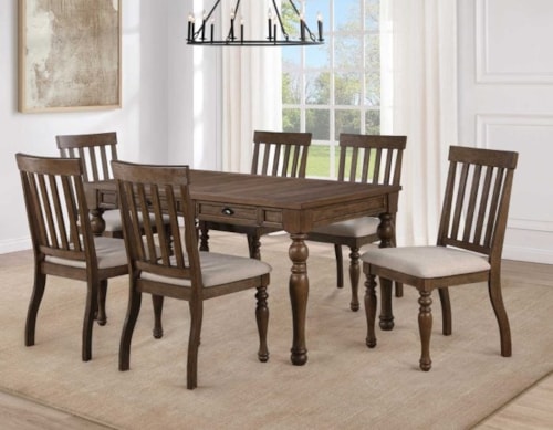 7-Piece Farmhouse Dining Set
