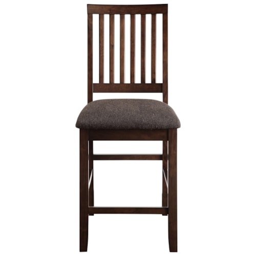 Transitional Counter Height Chair with Upholstered Seat