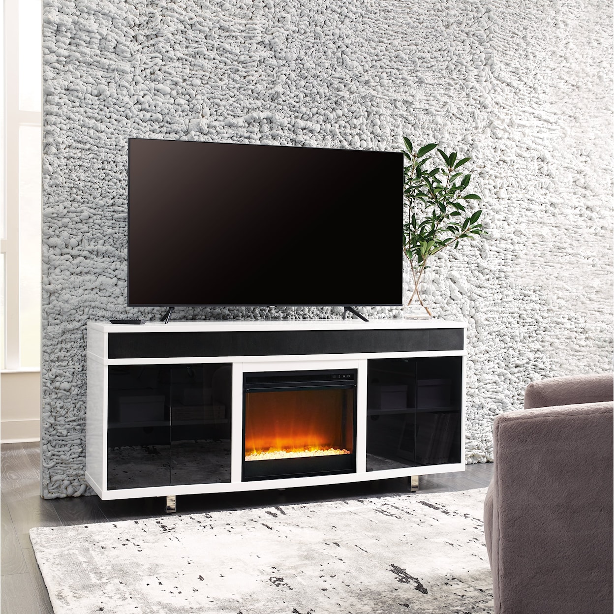 Signature Design by Ashley Gardoni 72" TV Stand with Electric Fireplace