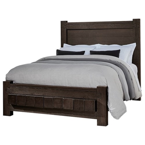 Rustic Queen Low Profile Bed