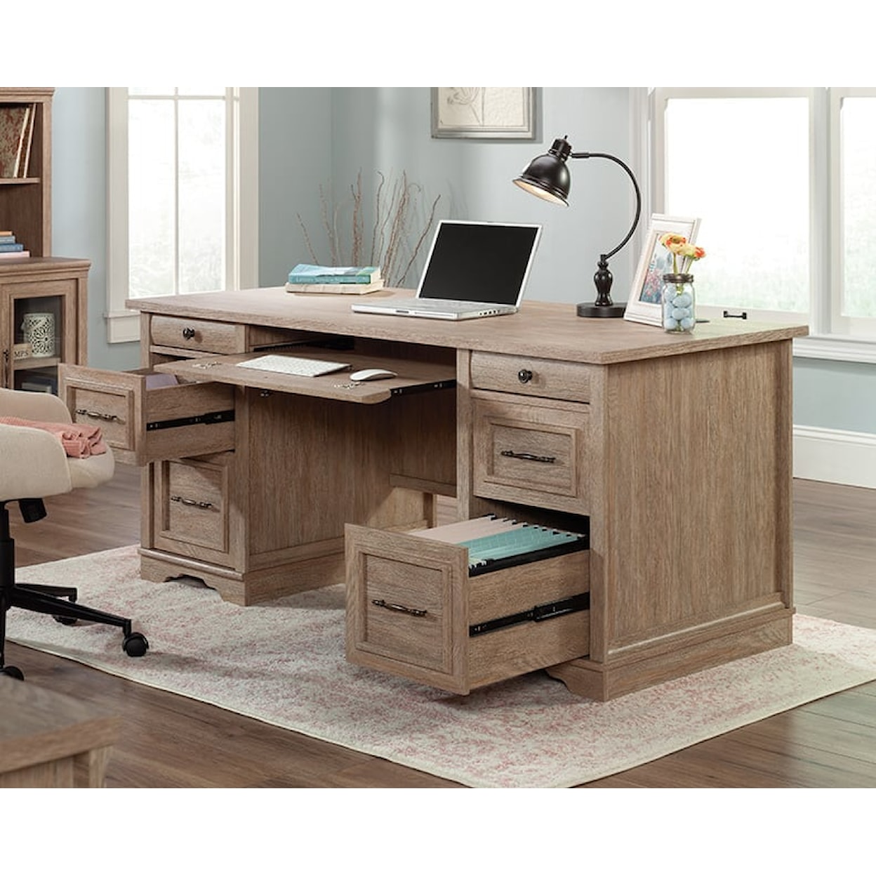 Sauder Rollingwood Double Pedestal Executive Desk