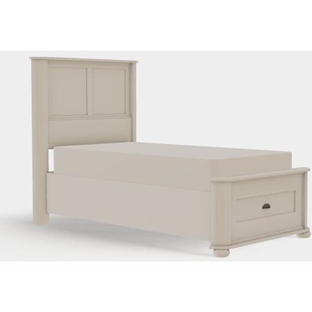 Twin XL Panel Bed Drawer End