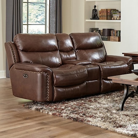 Power Reclining Console Loveseat w/ Storage