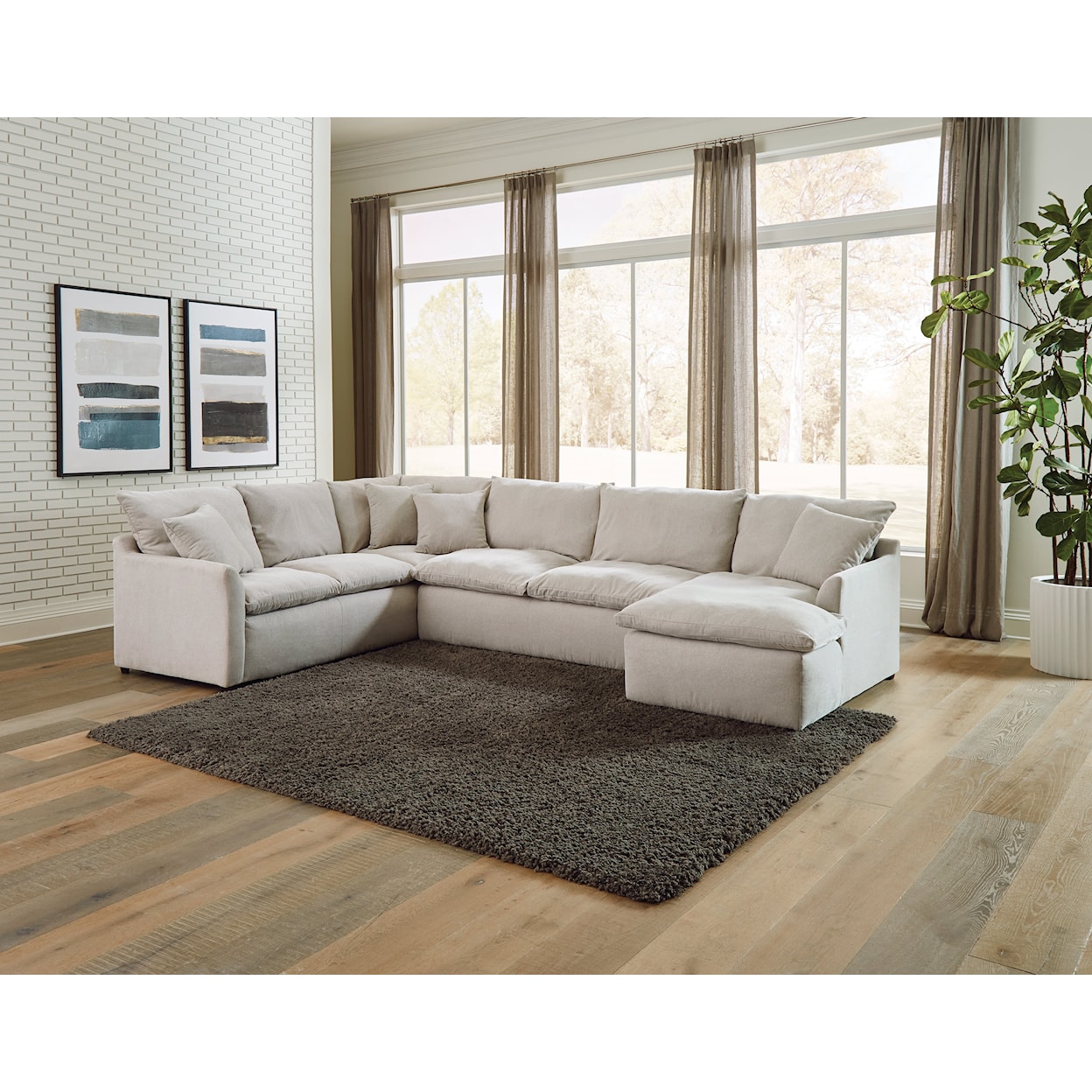 Carolina Furniture 1345 Harper 4-Piece Sectional Sofa