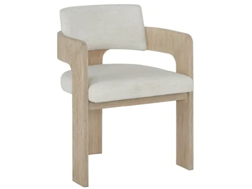 Coastal Arm Chair with Upholstered Seat