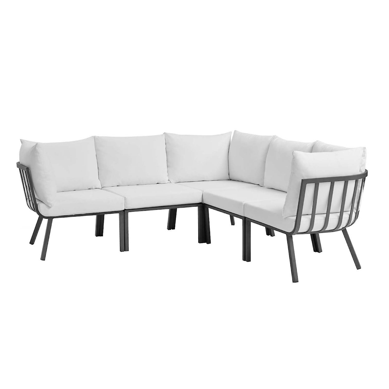 Modway Riverside Outdoor 5 Piece Sectional