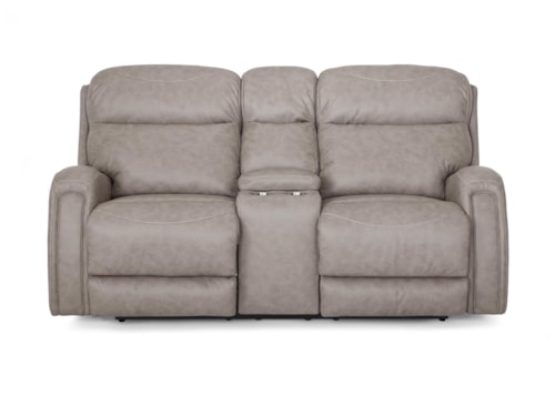Casual Power Reclining Loveseat with Integrated USB Port