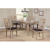 Rustic 5-Piece Dining Set