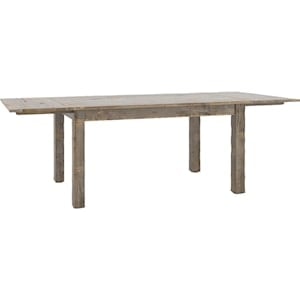 Farmhouse Rectangular Dining Table with Breadboard Leaf