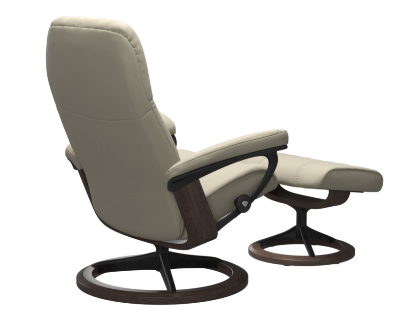 Stressless by Ekornes Consul Small Reclining Chair and Ottoman