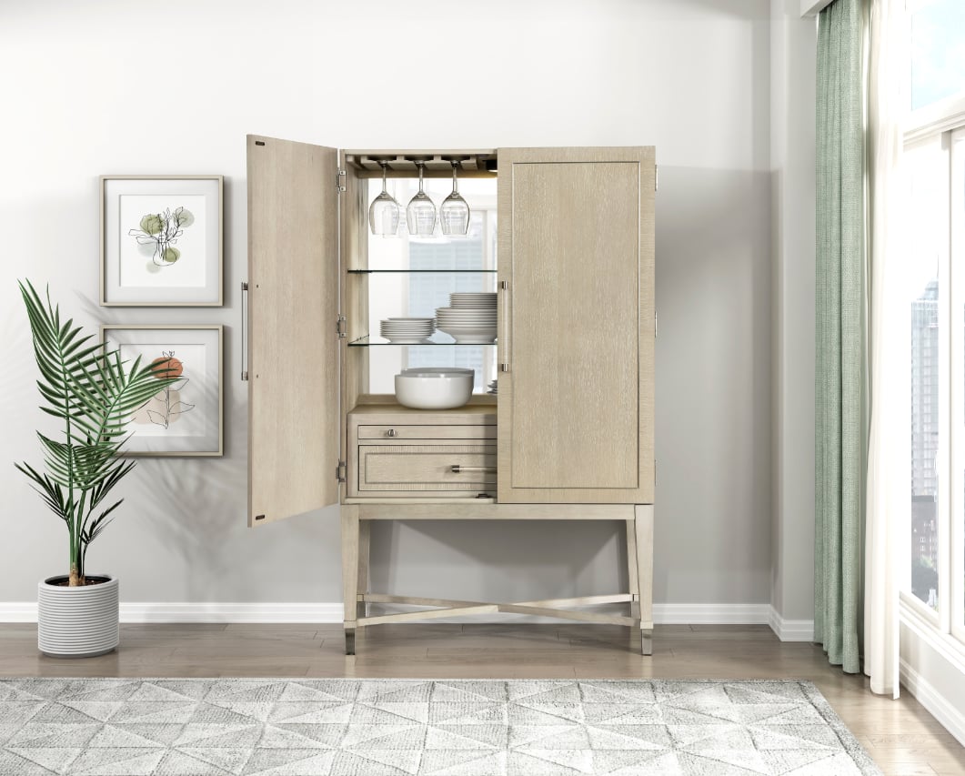 Homelegance Genoa 2-Door Bar Cabinet