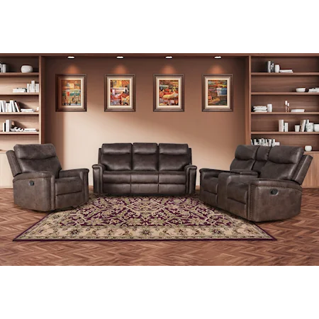 Casual 3-Piece Living Room Set