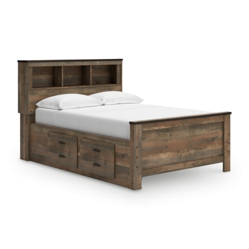 Full Bookcase Bed With 2 Storage Drawers
