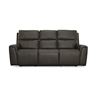 Leather Power Reclining Sofa w/ Power Headrests