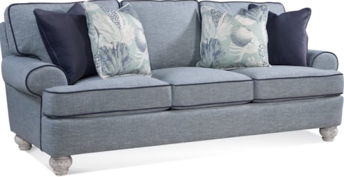 Transitional Sofa with Rolled Arms