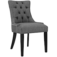 Fabric Dining Chair with Button Tufting