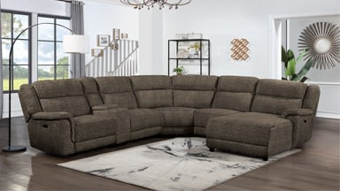 Taupe deals reclining sectional