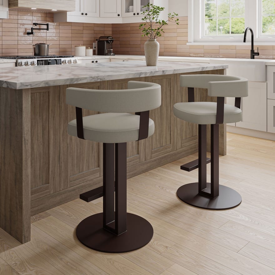 Upholstered Counter Height Swivel Stool