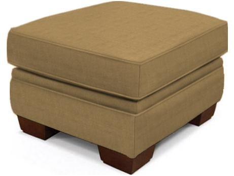 Casual Rectangular Ottoman with Exposed Legs