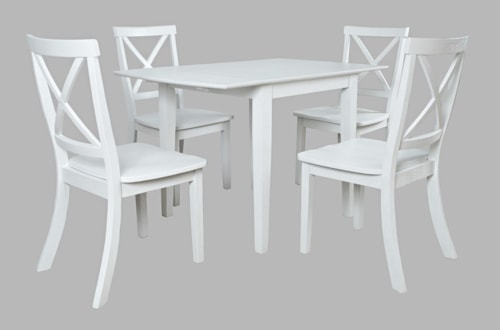 Coastal 5-Piece Dining Set with Drop Leaves