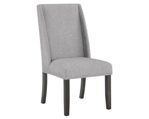Contemporary Upholstered Dining Chair with Nailheads