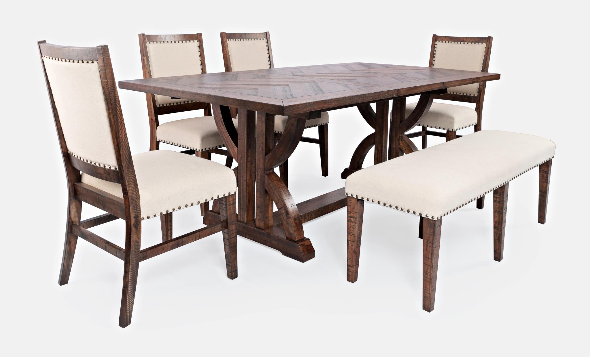 Dining Table and Chair Set with Bench