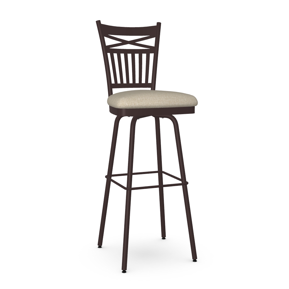 Upholstered Spectator Height Swivel Stool