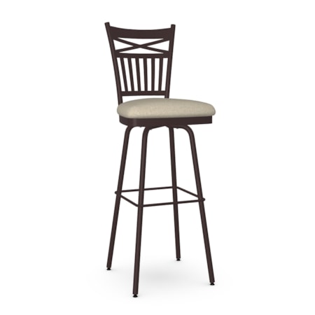 Upholstered Spectator Height Swivel Stool