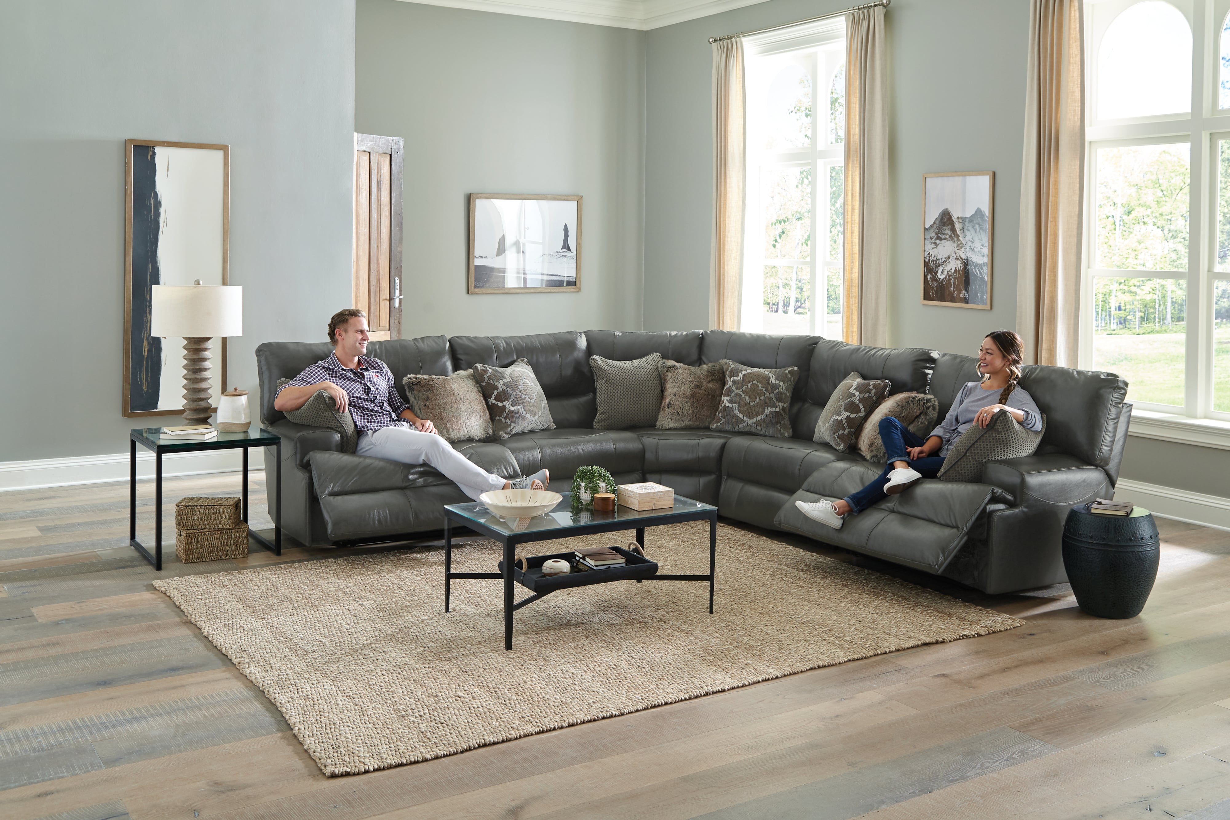 Catnapper 436 Como 5-Piece Reclining Sectional Sofa