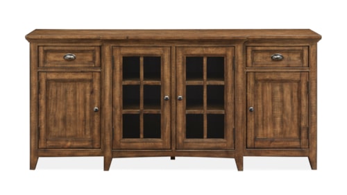 70" 4-Door TV Console with Charging Station