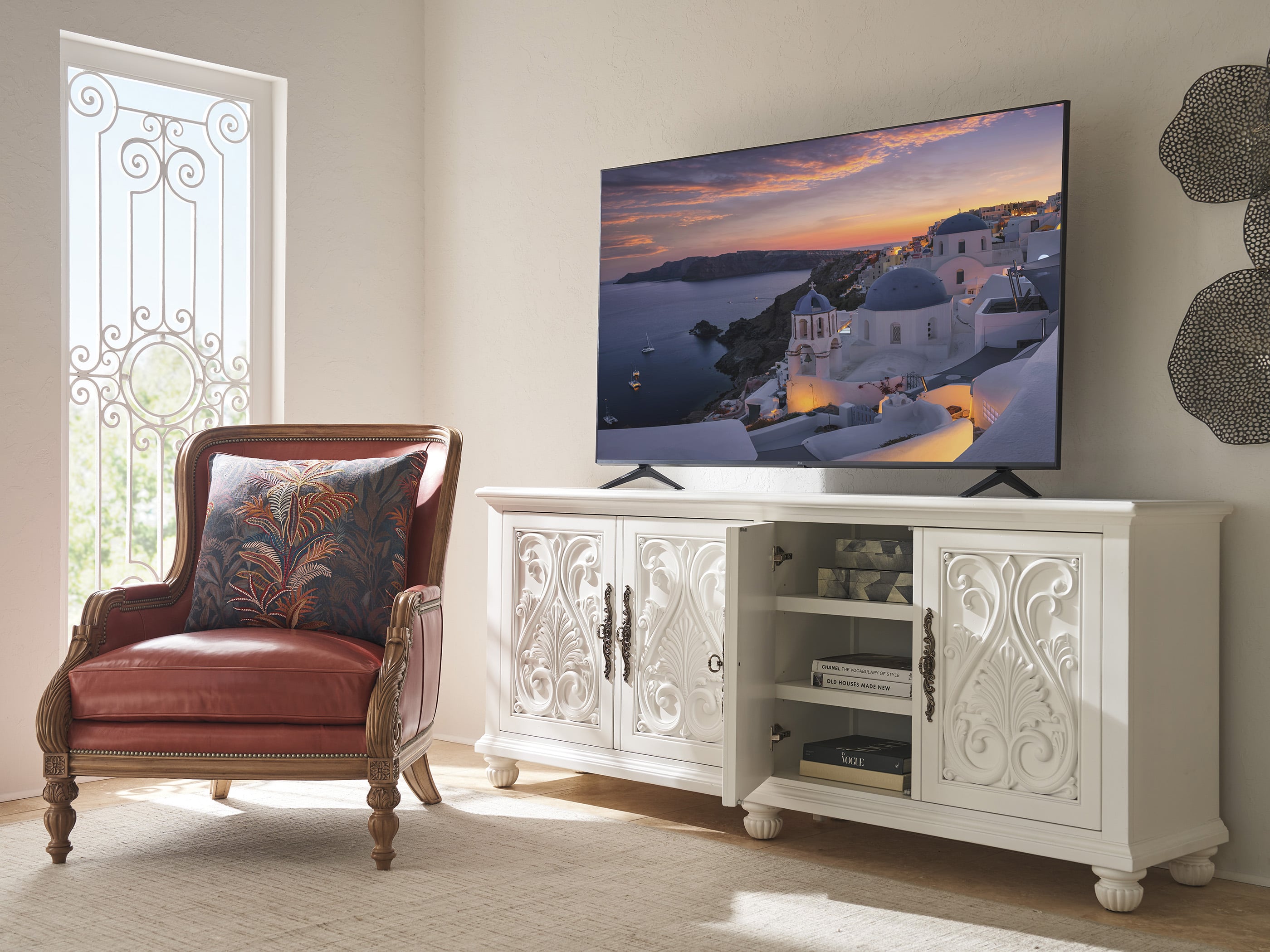 Barclay Butera Villa Blanca Catalonia Media Console