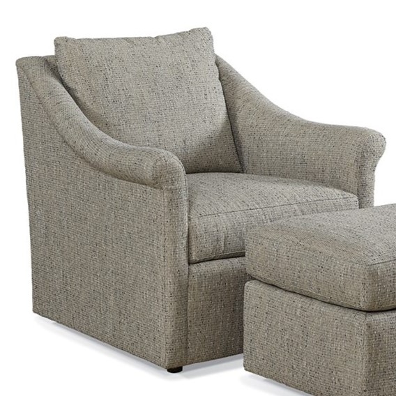 Accent Chair w/Sloped Roll Arms