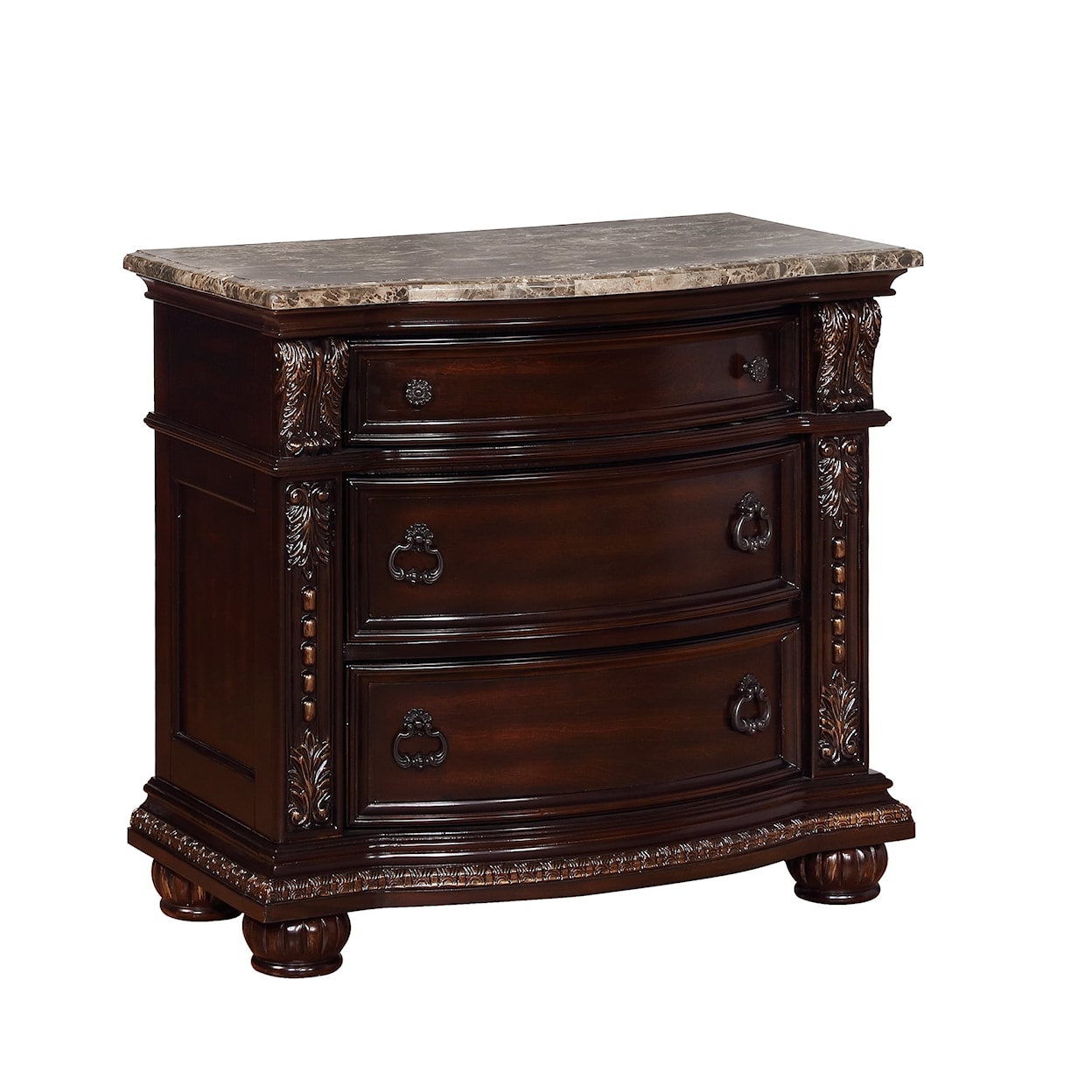 Crown Mark Stanley 3-Drawer Nightstand