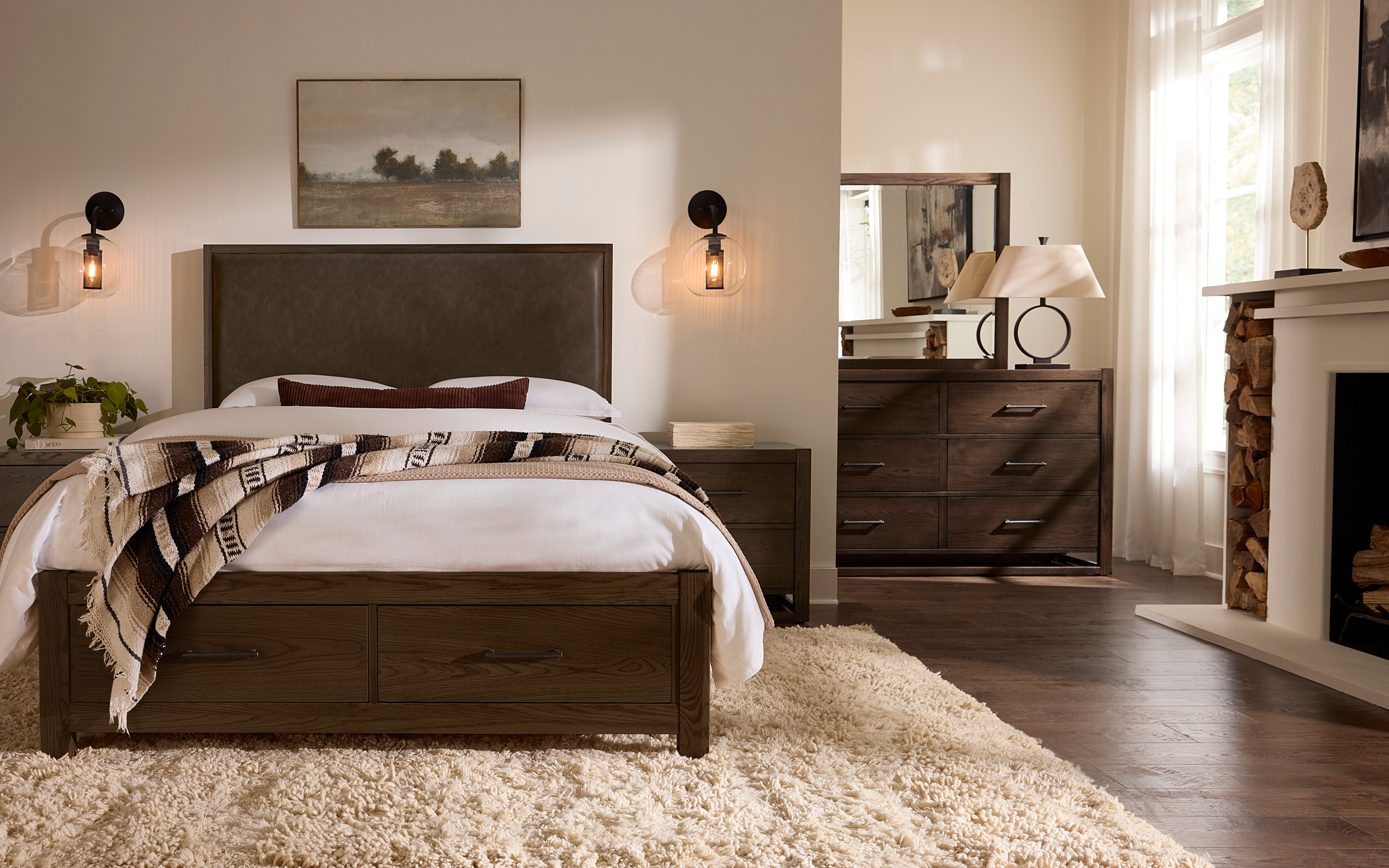 Queen Upholstered Storage Bed