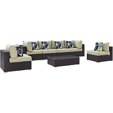 Outdoor 7 Piece Sectional Set