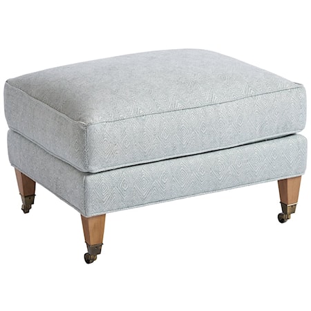 Sydney Ottoman With Pewter Casters
