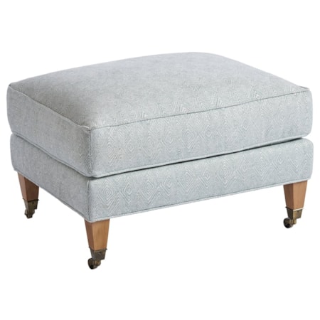 Sydney Ottoman With Pewter Casters