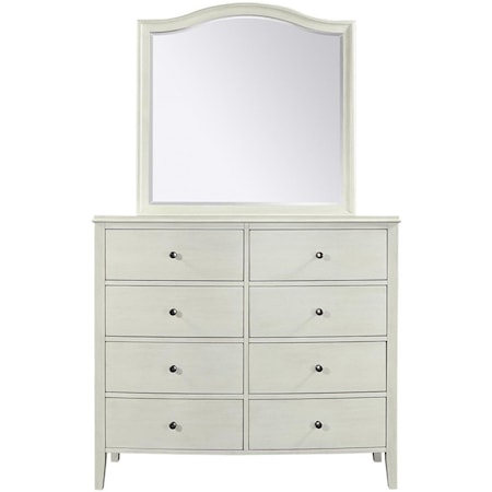 Transitional 8 drawer Chesser with Mirror