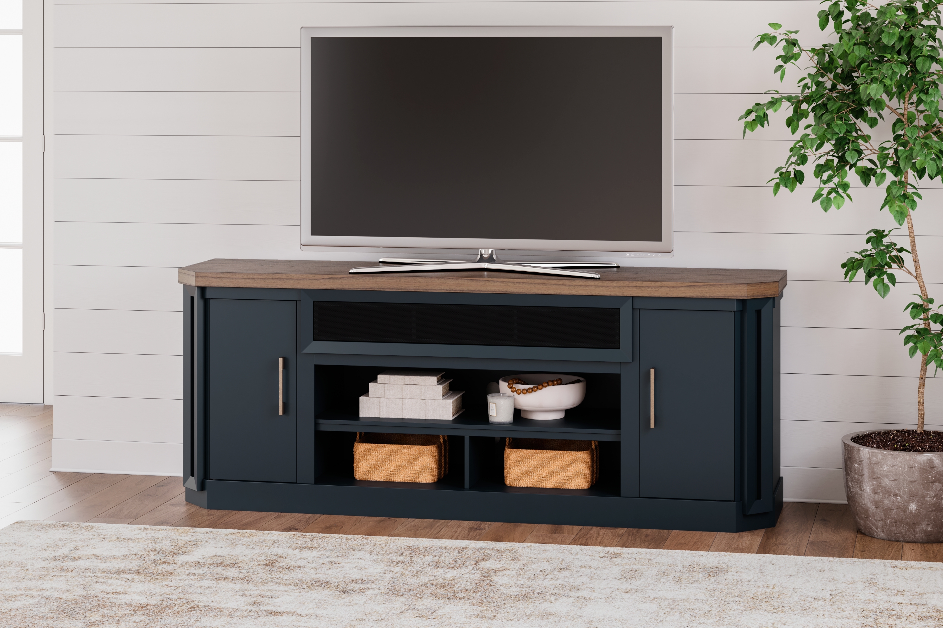 XL TV Stand W/ Fireplace Option