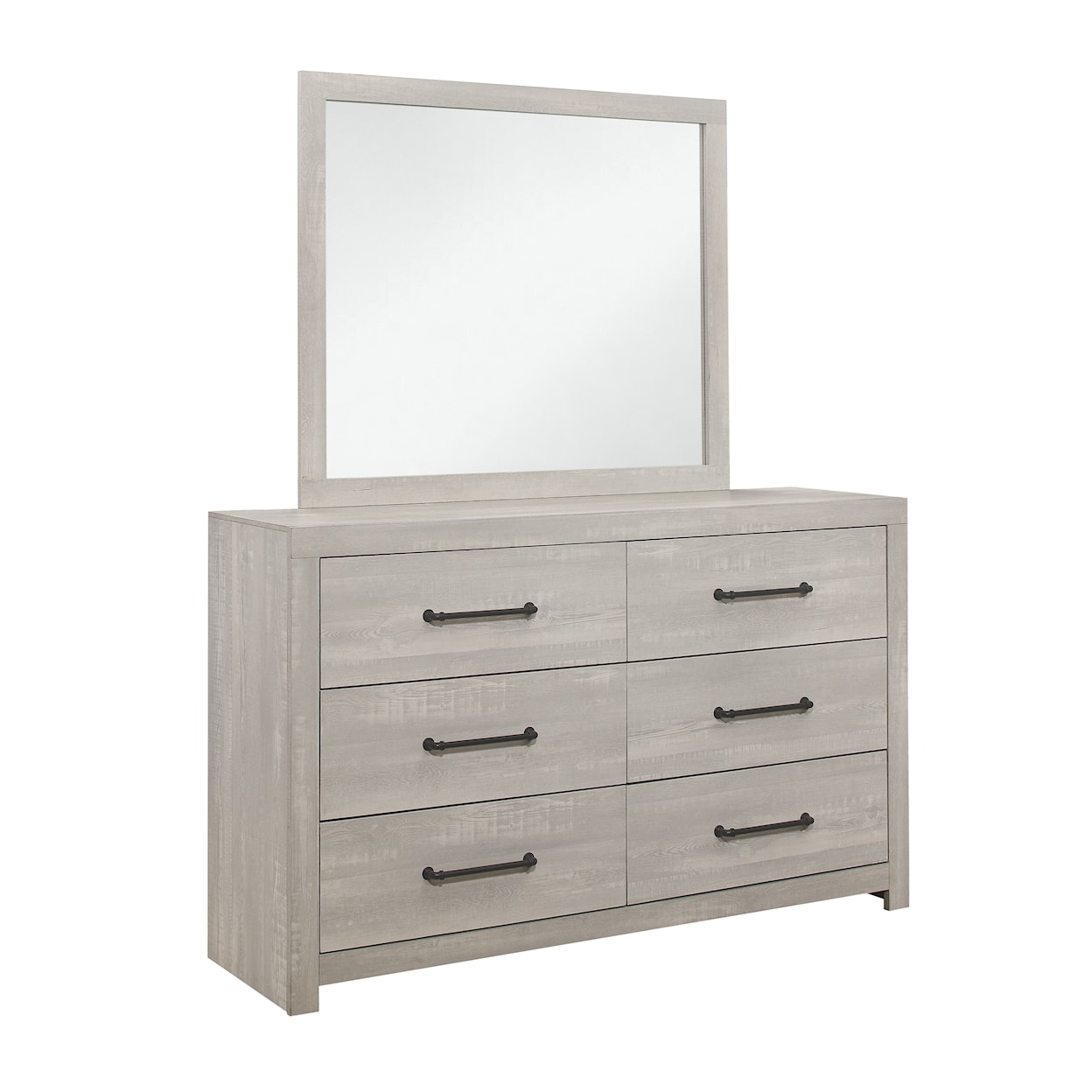 Global Furniture LINWOOD 6-Drawer Dresser and Mirror Set