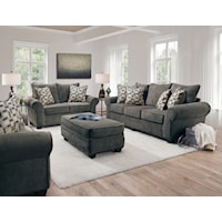 Artesia 4-Piece Transitional Living Room Set - Granite