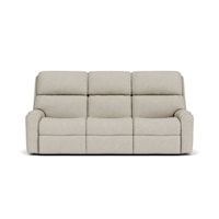 Casual Power Reclining Sofa with Power Headrests