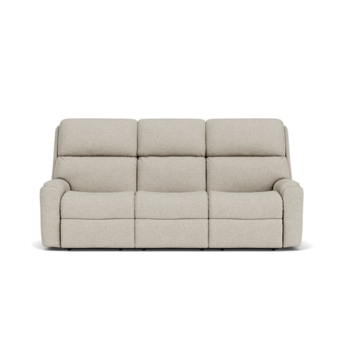 Casual Power Reclining Sofa with Power Headrests