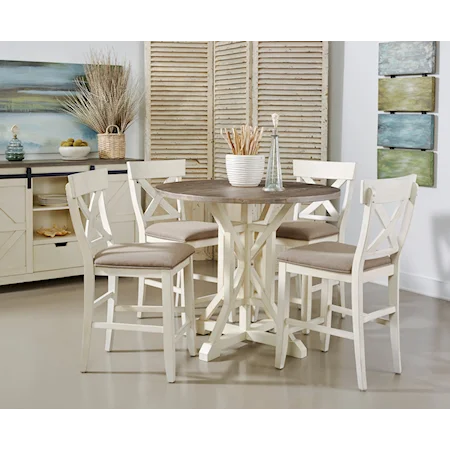 5-Piece Counter-Height Dining Set